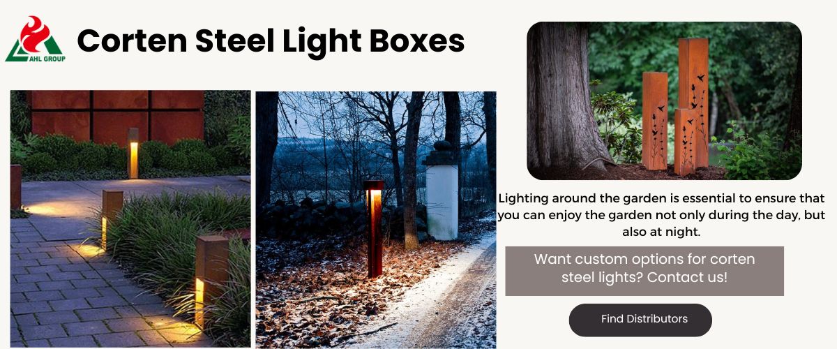 Weathering steel lights